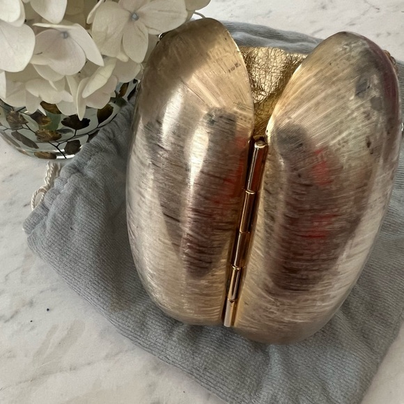 RARE JUDITH LEIBER VINTAGE GOLD WITH CRYSTALS EVENING BAG - Picture 8 of 14